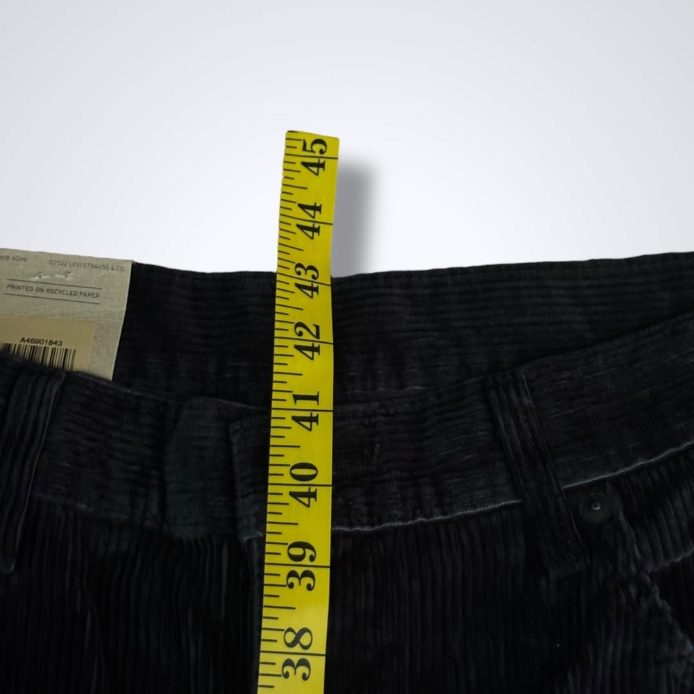 Levis Pants Mens 33 X 32 Black Corduroy Chino Brand New Y2K 5 Pocket - Picture 7 of 8